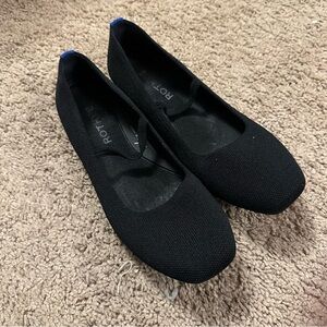 Rothy's the Max Black Knit mary jane Ballet Flats 8